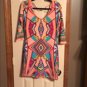 Boutique Tribal Print Dress size Large